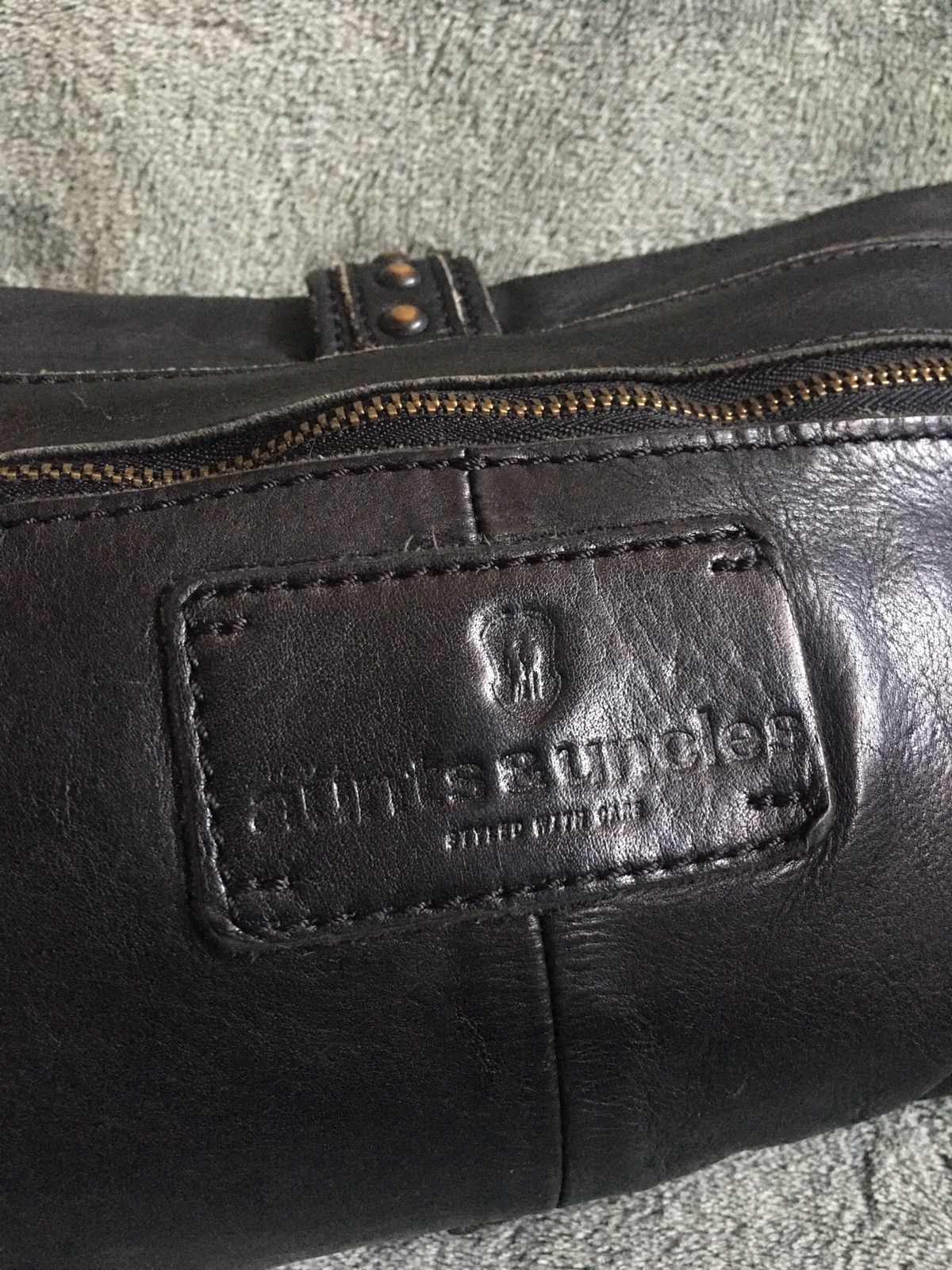 Vintage Aunts & Uncles Black Leather Handbag Shoulder Bag Size ONE SIZE - 4 Thumbnail
