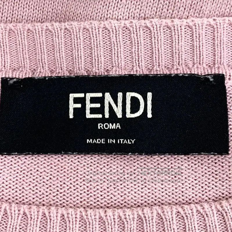 Fendi Fendi Pink Women's Knitted Sweater with Coffee Design . Size L / US 10 / IT 46 - 6 Thumbnail