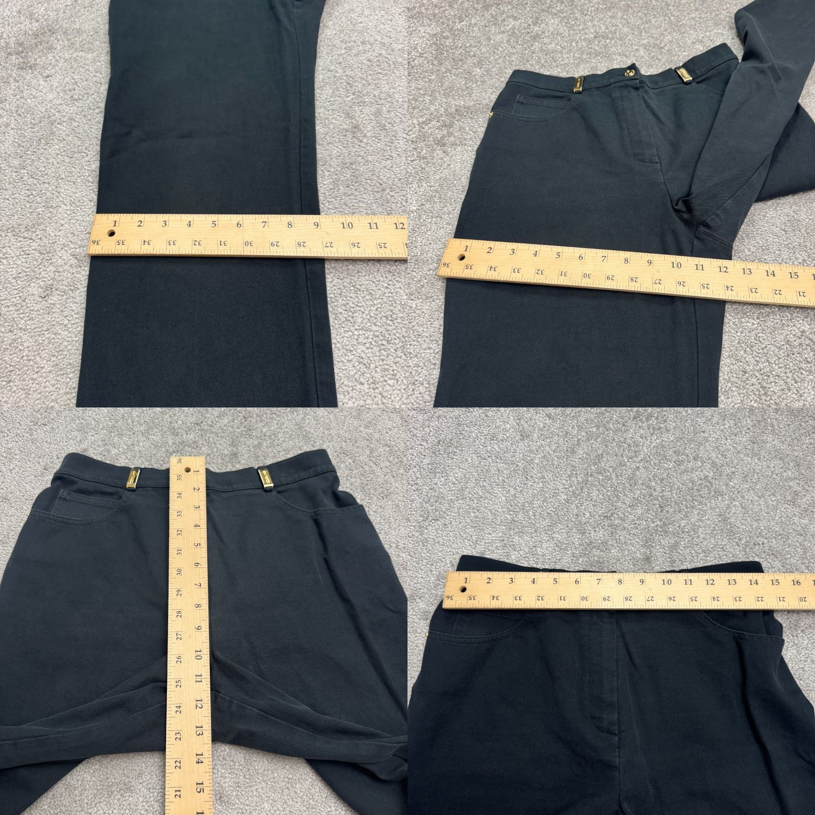 St. John St. John Sport By Marie Gray Womens Pants 8 Navy Straight Leg High Rise Trouser Size 30" / US 8 / IT 44 - 9 Thumbnail