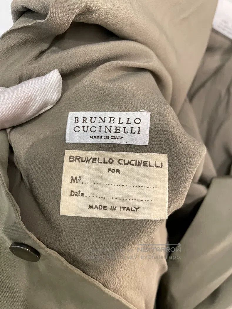 Brunello Cucinelli Brunello Cucinelli Light Military Green Polyester Trench C Size US S / EU 44-46 / 1 - 6 Thumbnail