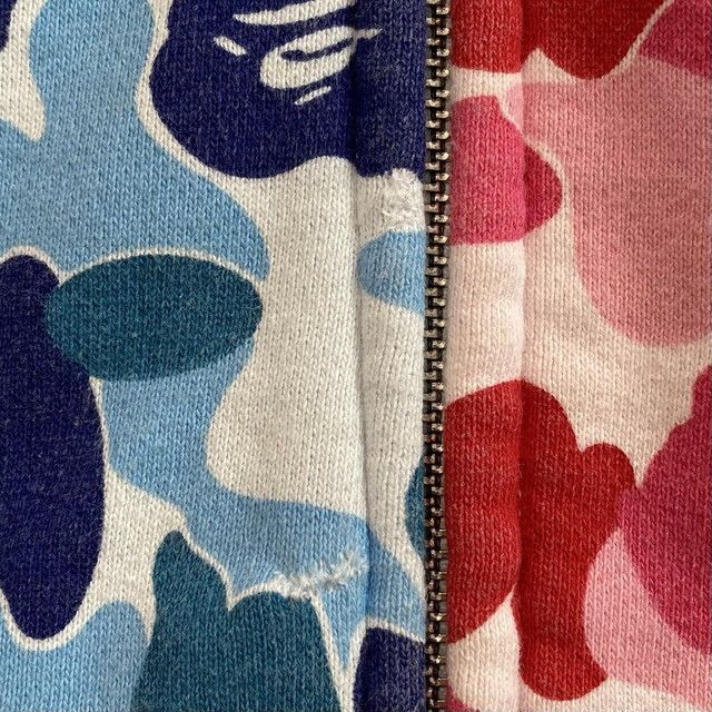 Bape BAPE Separate Shark full zip hoodie ABC CAMO PINK × BLUE APE Size US M / EU 48-50 / 2 - 8 Thumbnail