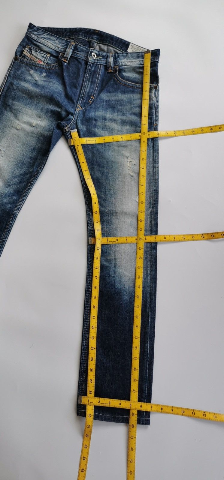 Diesel Diesel Thavar Distressed Denim Jeans Size US 31 - 9 Thumbnail