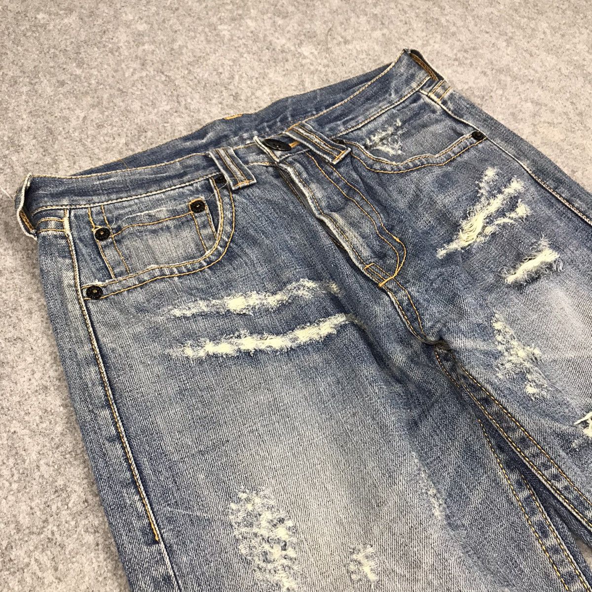 Japanese Brand DISTRESSED DENIM CO.LU JAPANESE JEANS PANTS 147 Size US 30 / EU 46 - 7 Thumbnail