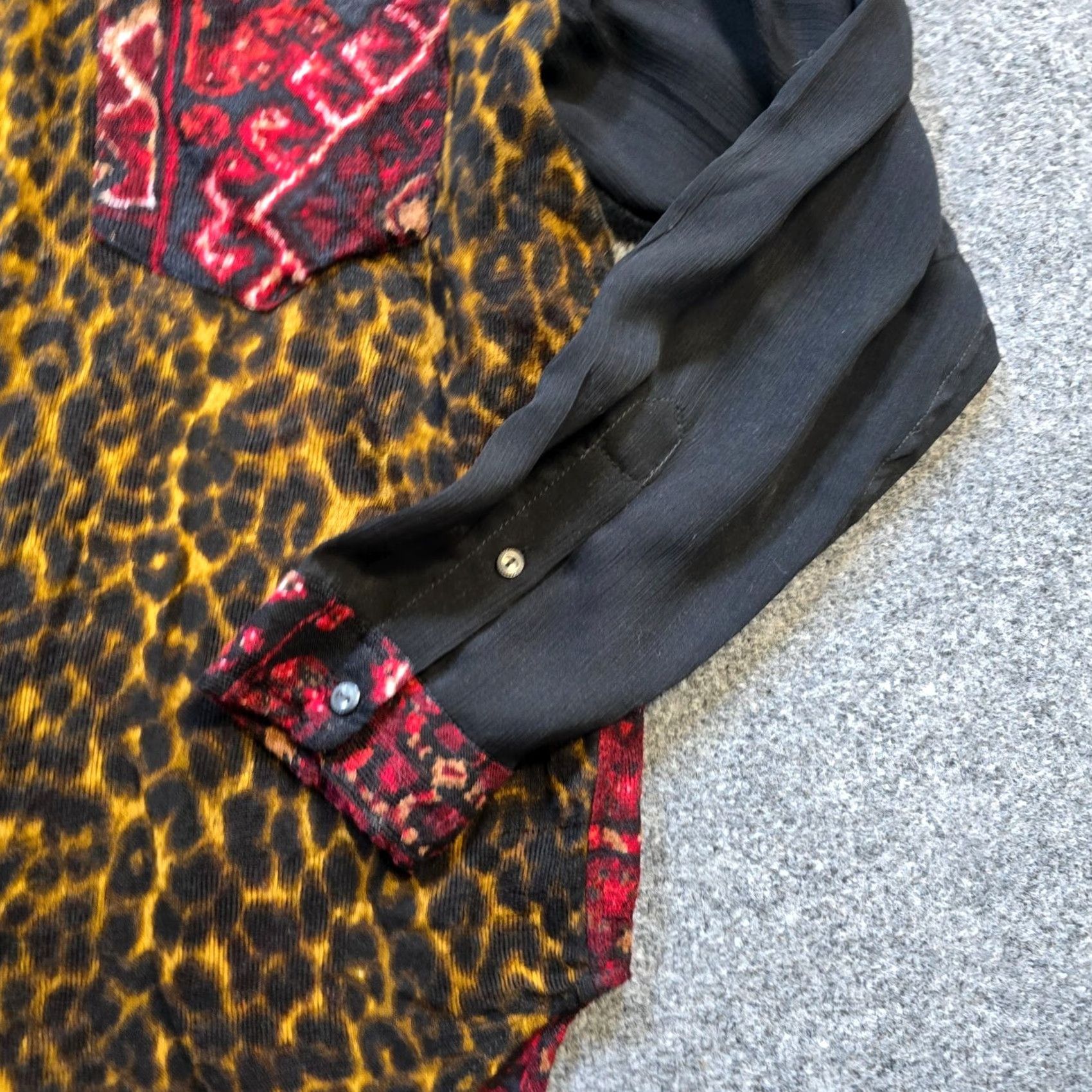 Ralph Lauren Ralph Lauren Denim & Supply Top Womens Medium Black Leopard Western Gauze Casual Shirt Size M / US 6-8 / IT 42-44 - 3 Thumbnail