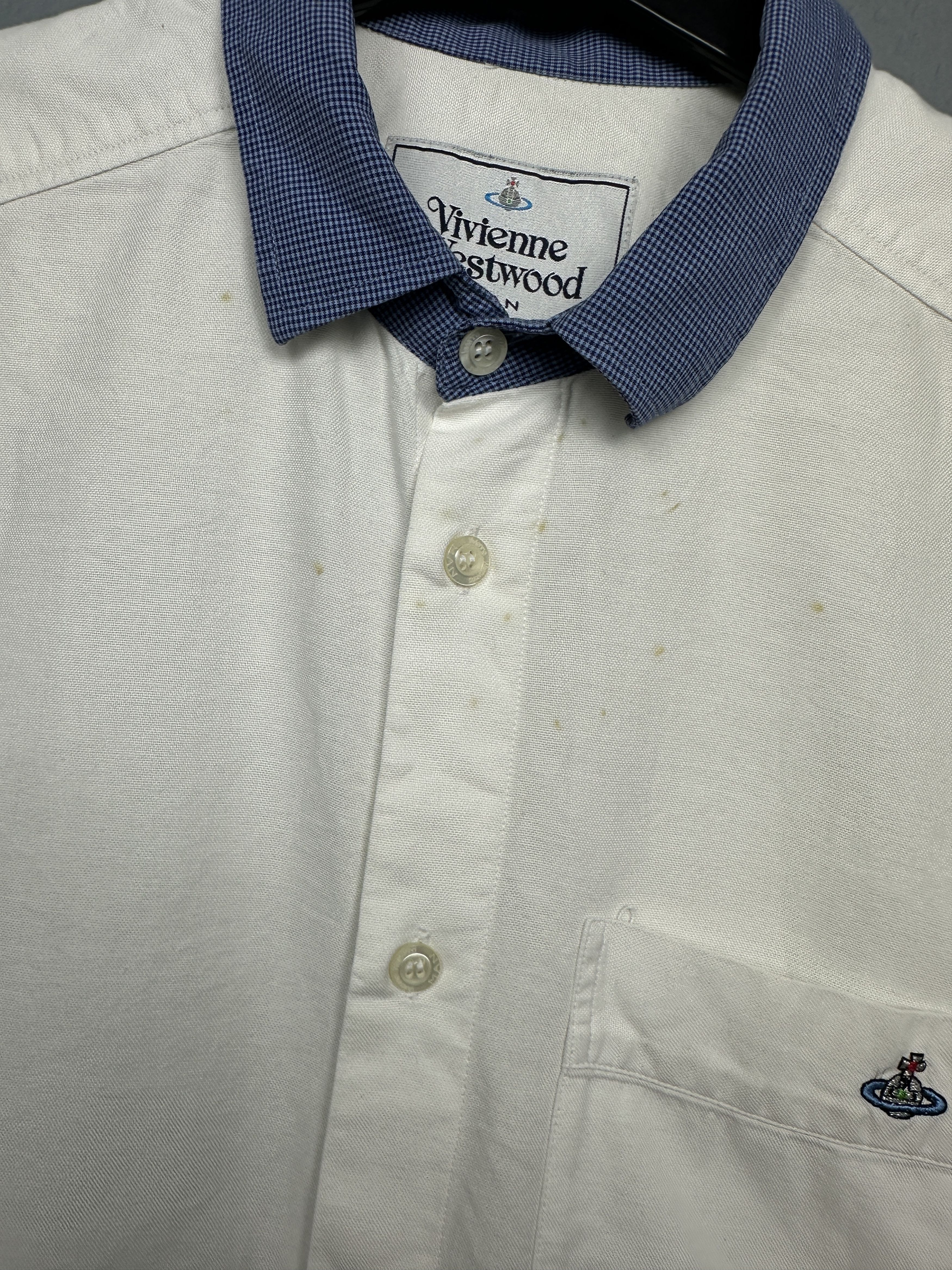 Vivienne Westwood Vivienne Westwood Mens Short Sleeve White Shirt Size US M / EU 48-50 / 2 - 4 Thumbnail