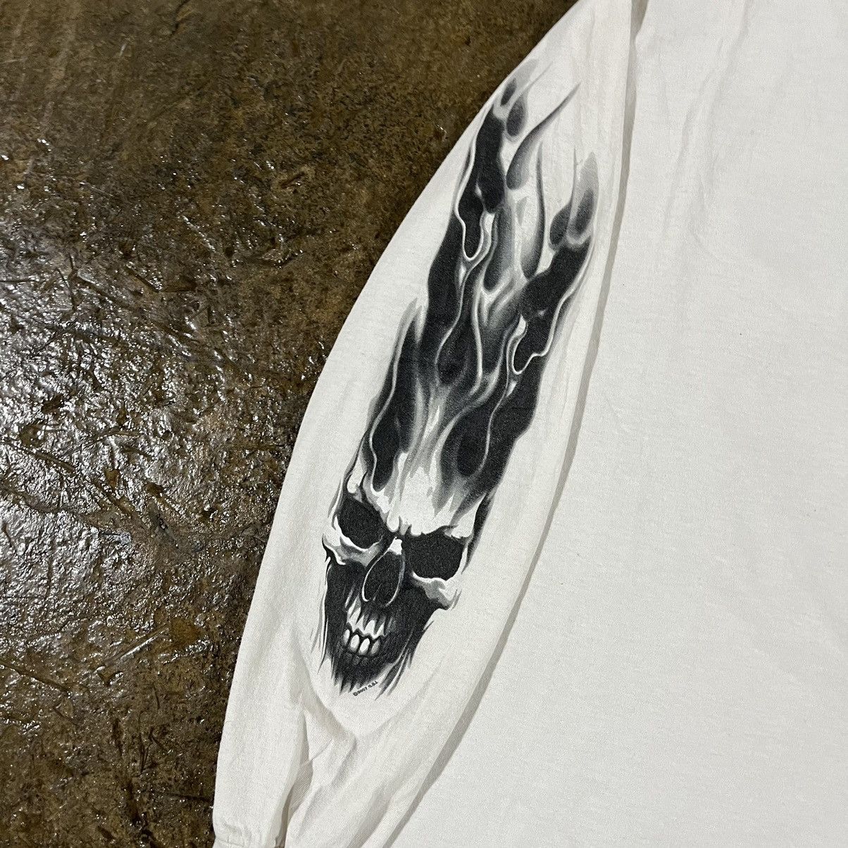 Affliction × JNCO × Vintage Crazy Y2K Affliction Style Skull Grunge Goth Longsleeve Tee Size US S / EU 44-46 / 1 - 4 Thumbnail