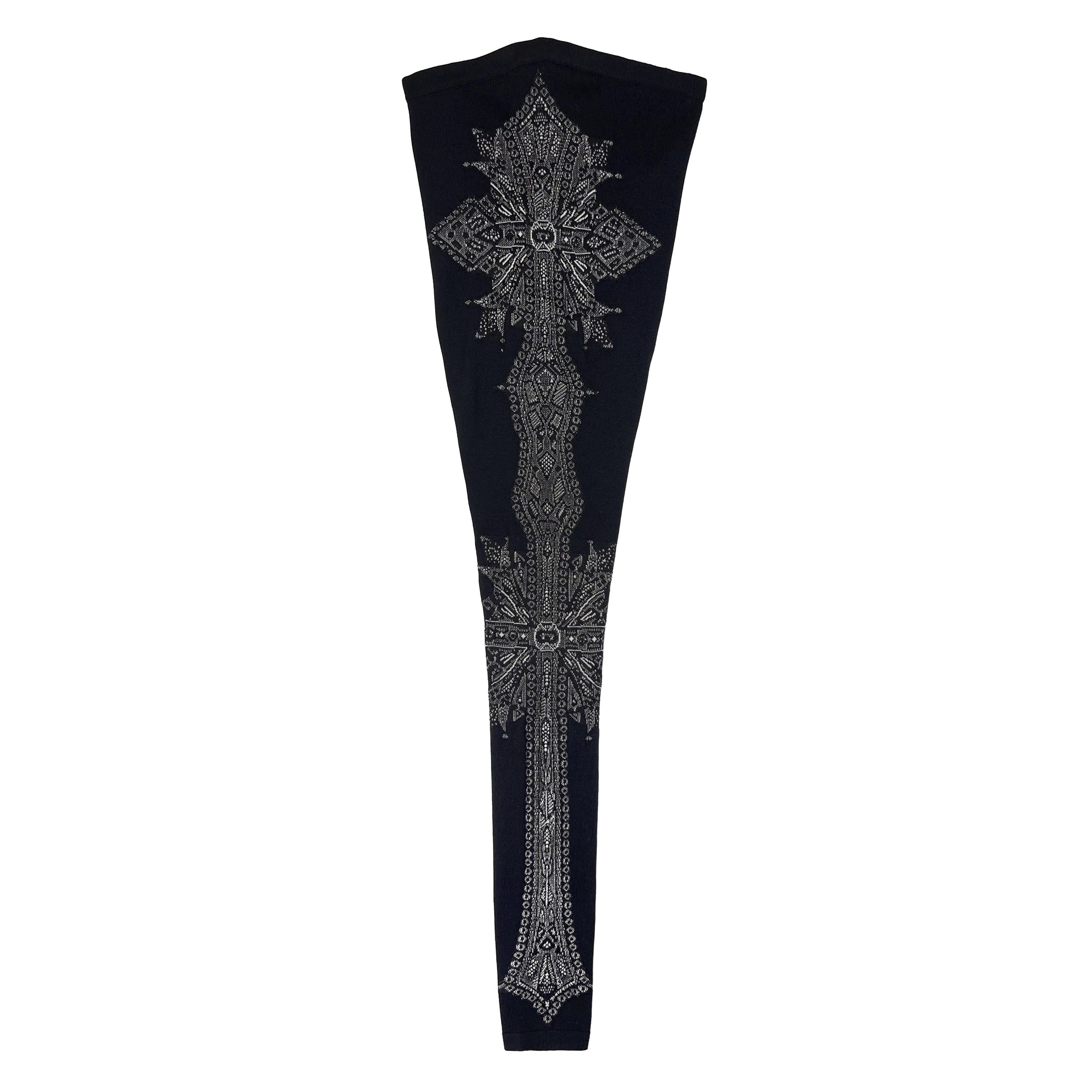 Alexander McQueen Rare Alexander McQueen FW2010 Black Wool Cross Leggings Size 25" / US 0 / IT 36 - 4 Thumbnail