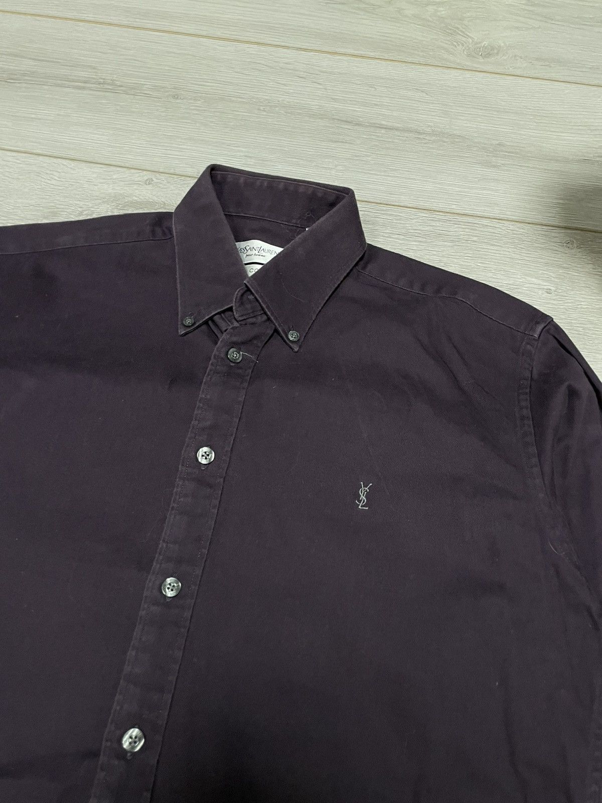 Yves Saint Laurent Yves Saint Laurent vintage YSL thick shirt overshot Size US M / EU 48-50 / 2 - 1 Thumbnail