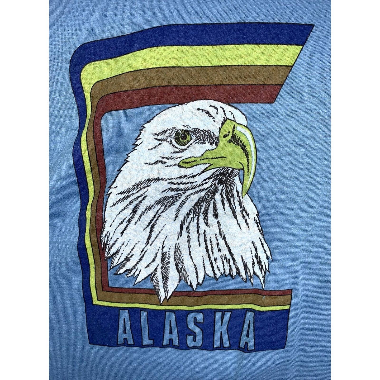 Vintage Vintage Sport T By Stedman Alaska Blue Graphic Single Stitch USA Made Shirt Lrg Size US L / EU 52-54 / 3 - 2 Thumbnail