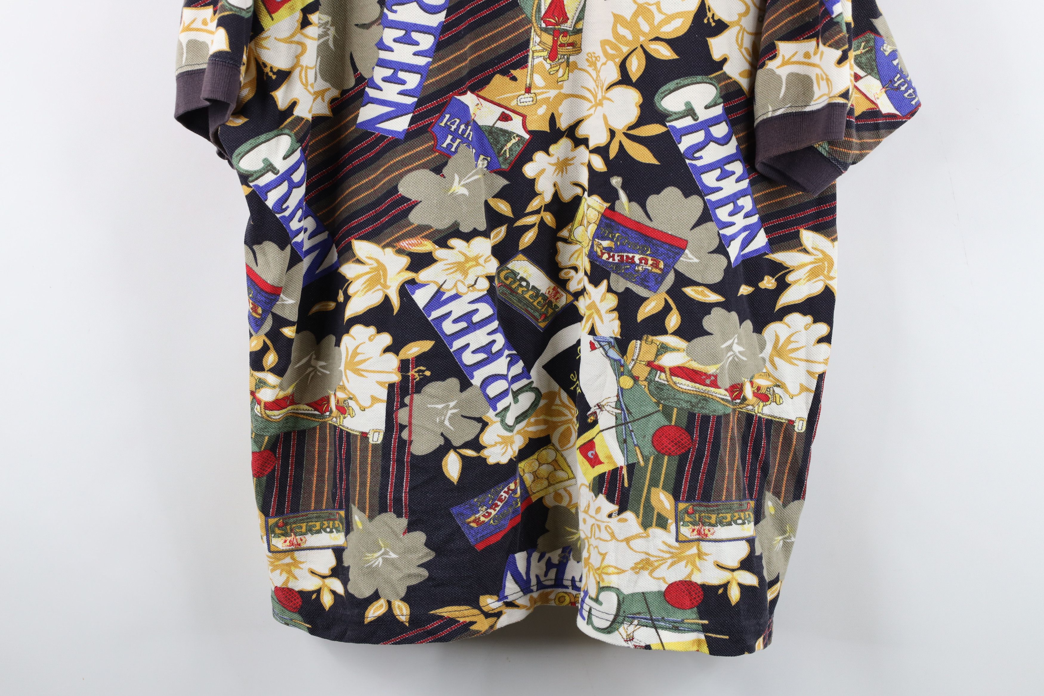 Vintage Vintage 90s Streetwear Print Flower Pebble Beach Golf Polo Size US M / EU 48-50 / 2 - 3 Thumbnail