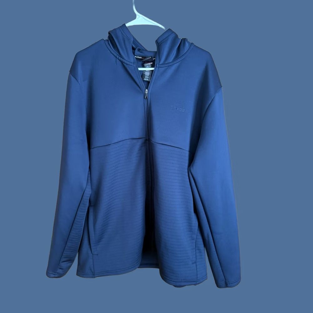 Spyder Spyder Active Hoodie Jacket Men's XL Navy Blue Full Zip Gym Outdoor Size US XL / EU 56 / 4 - 1 Thumbnail