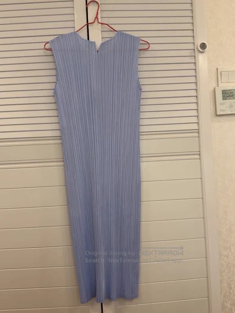 Issey Miyake Issey Miyake Light Blue Sleeveless Dress Size M / US 6-8 / IT 42-44 - 4 Thumbnail