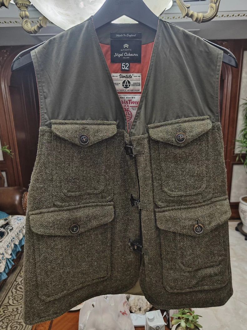 Nigel Cabourn Nigel Cabourn Ventile Harris Tweed Vest Size US L / EU 52-54 / 3 - 1 Thumbnail