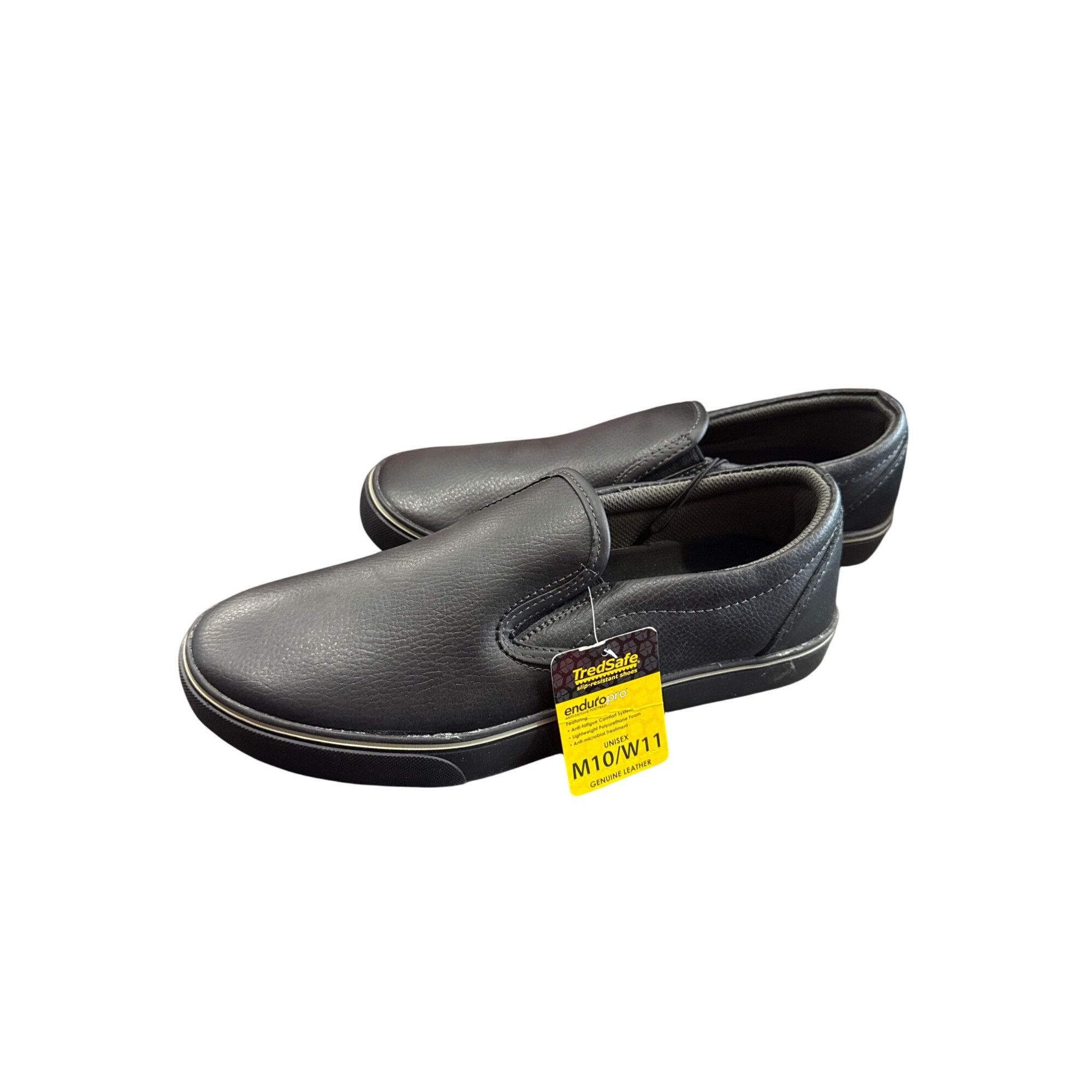 Other Tredsafe Eduro Pro Mens Black Leather Slip-On Loafers Size 1 Size US 10 / EU 43 - 4 Thumbnail