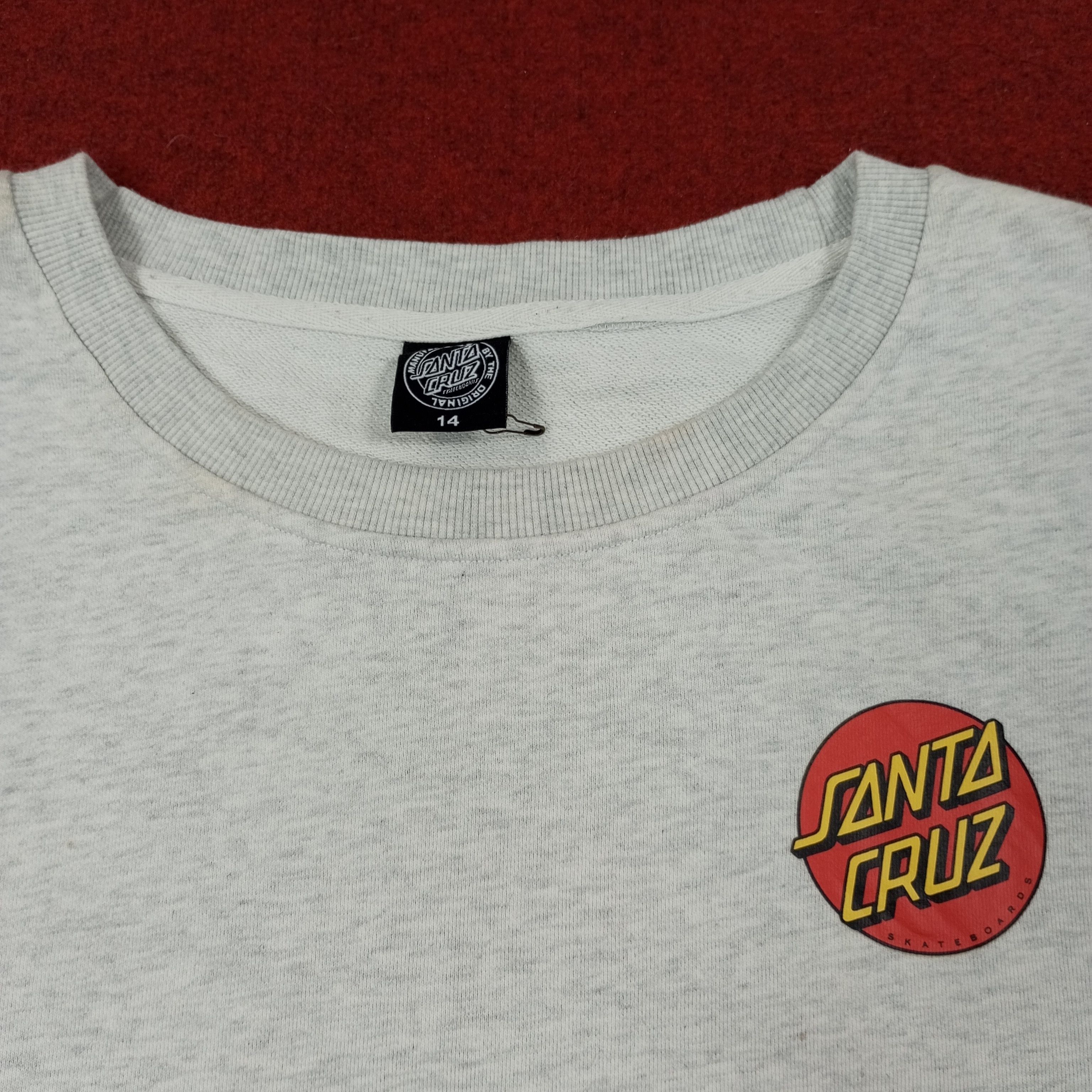 Santa Cruz Skateboards × Vintage Santa Cruz Skateboards Logo Design Sweatshirt c221n15 Size US XL / EU 56 / 4 - 4 Thumbnail