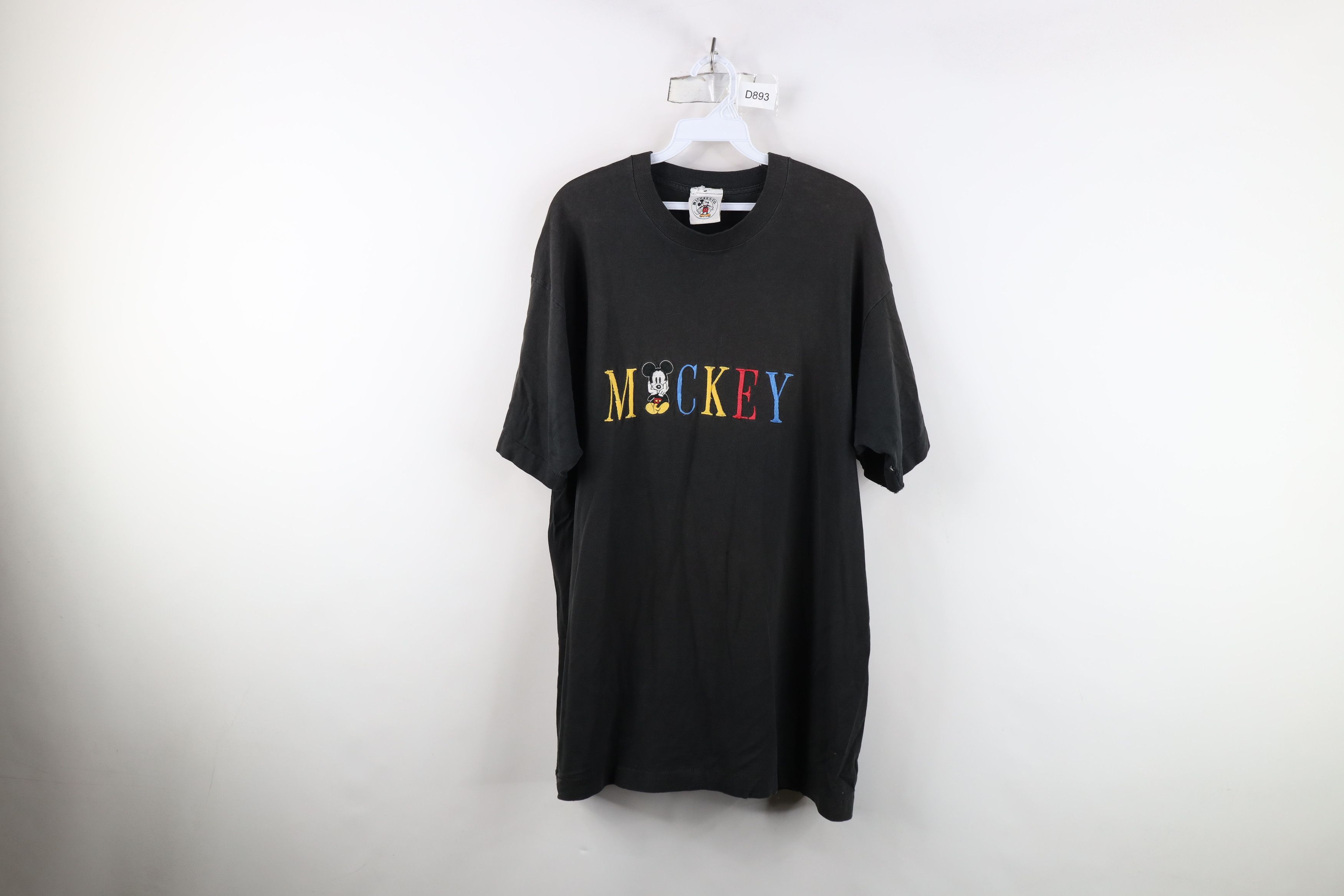 Disney Vintage 90s Disney Spell Out Mickey Mouse T-Shirt Black USA Size US XL / EU 56 / 4 - 1 Thumbnail