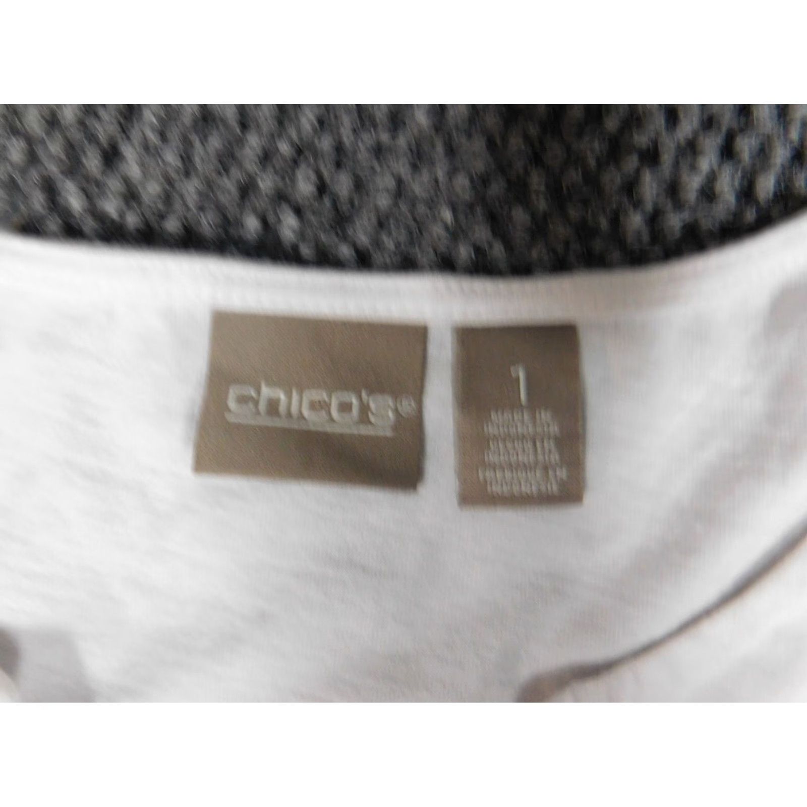 Vintage Chicos Blouse Size 1 Blue Womens Striped Pullover Stretch Top Cotton Modal Rayon Crew Neck Regular Fit Button Shirts Women Size XS / US 0-2 / IT 36-38 - 5 Thumbnail