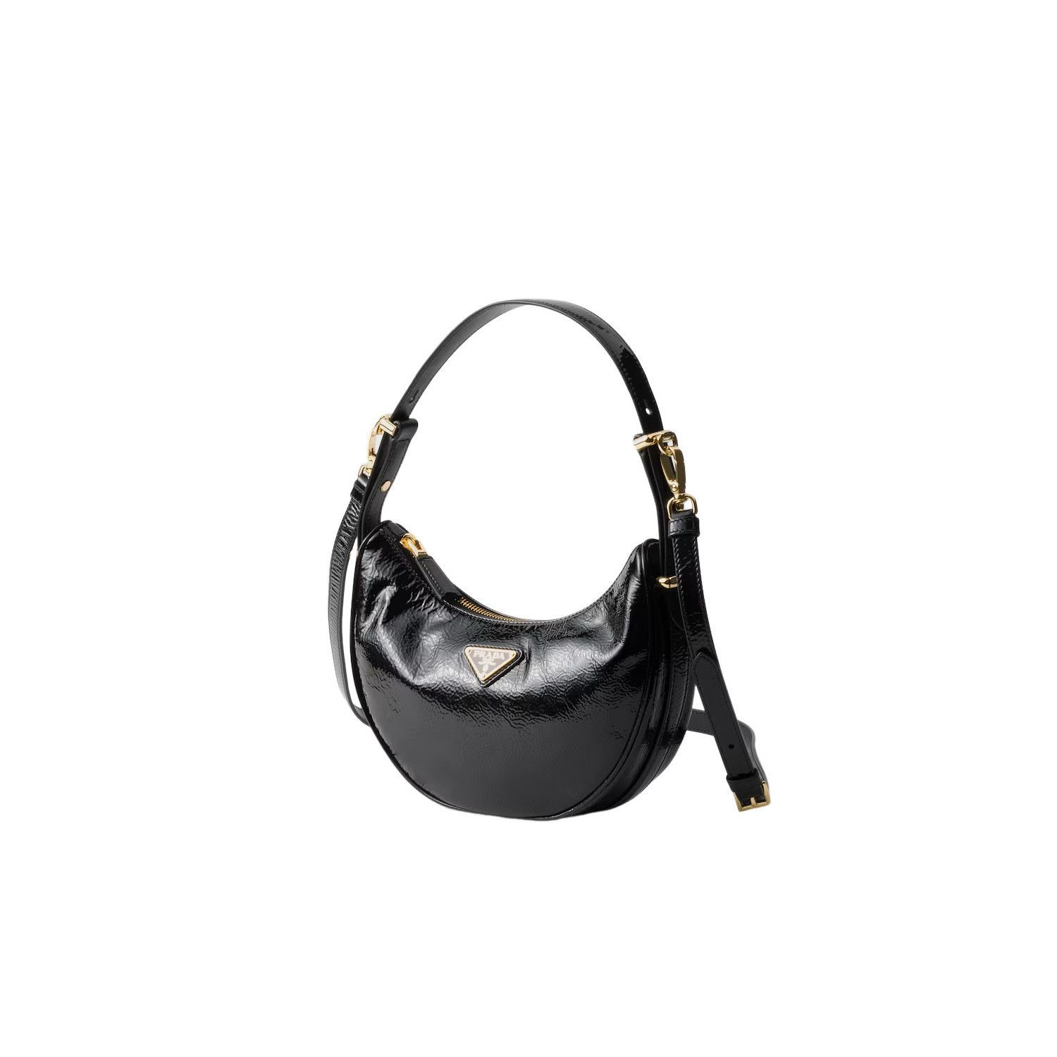 Prada PRADA Arque Small $2850 Black Naplak Leather Shoulder Bag Ne Size ONE SIZE - 2 Thumbnail
