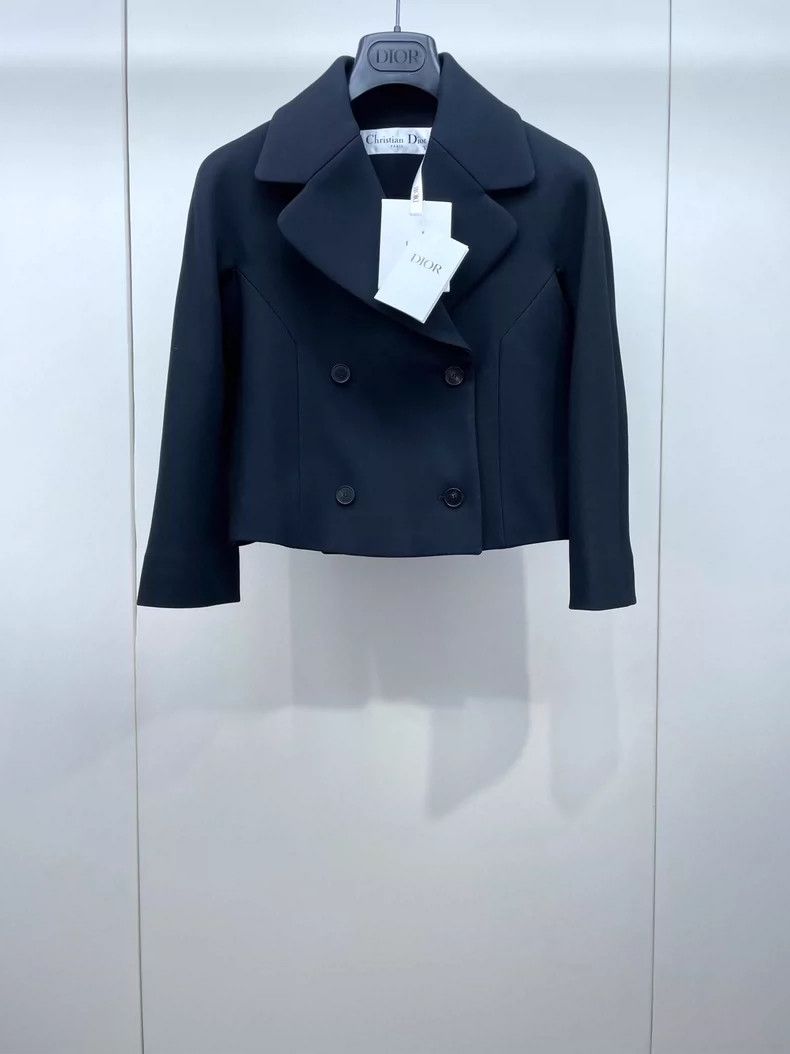Dior Dior Black suit collar short casual jacket 2504-Nextarrow Size XXS / US 00 / IT 34 - 1 Thumbnail