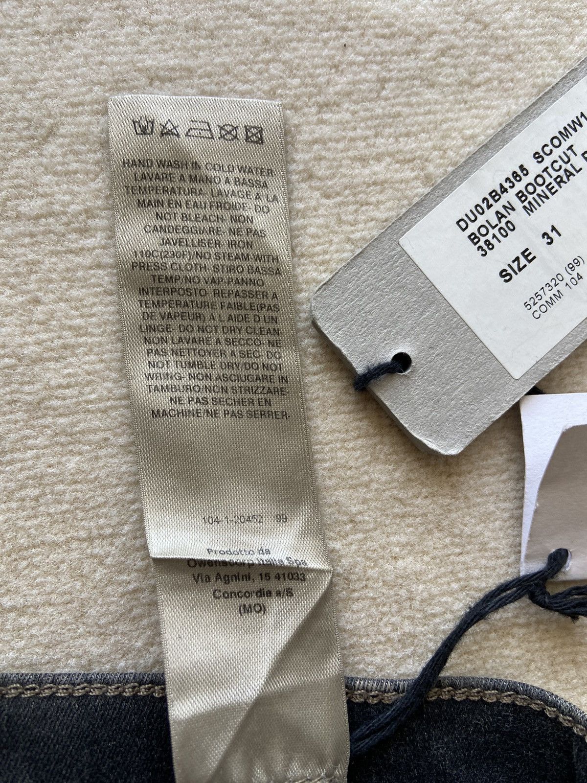 Rick Owens NEW | FW22 STROBE MINERAL PEARL BOLAN BOOTCUT WAXED COMBO 31 Size US 31 - 16 Thumbnail