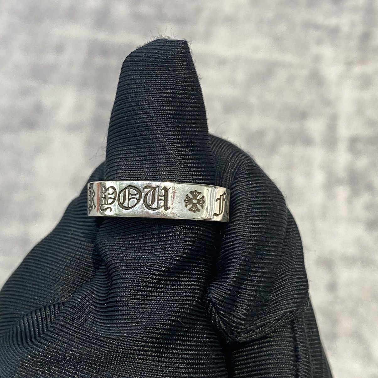 Chrome Hearts Chrome Hearts FUCK YOU 6MM Space Ring silver Size ONE SIZE - 8 Thumbnail