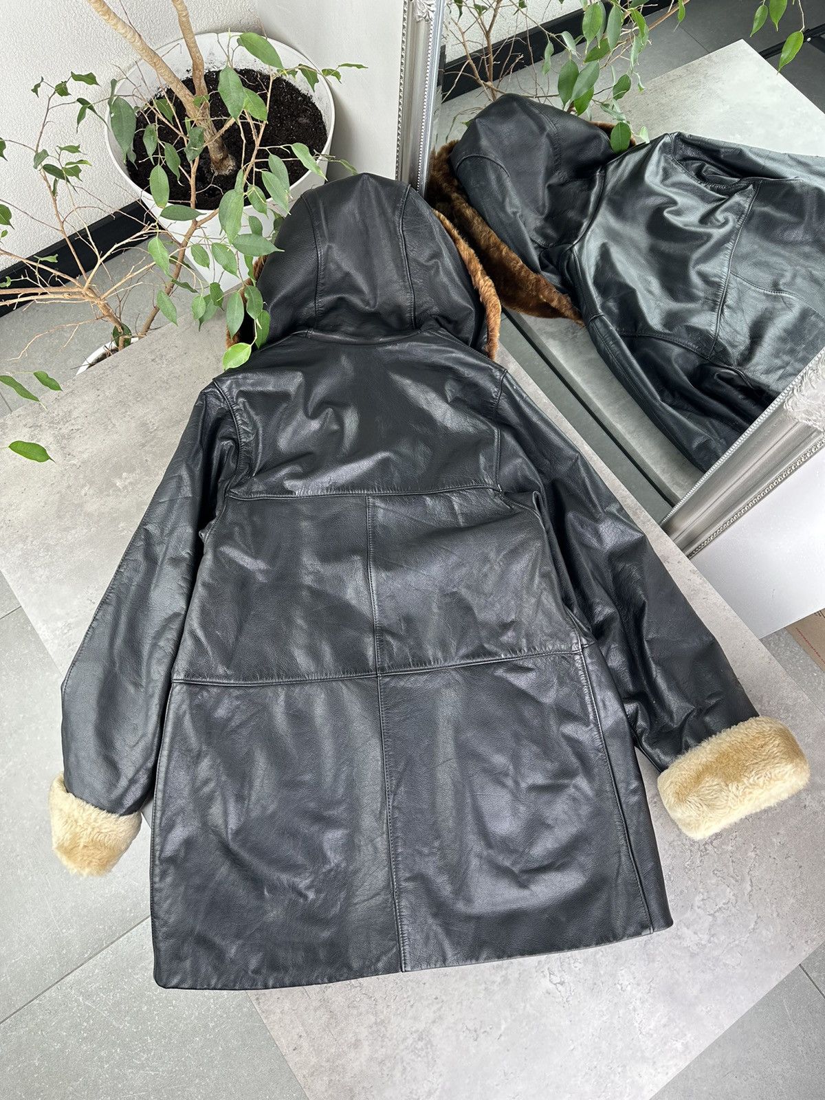 Japanese Brand Vintage Leather Coat Size M / US 6-8 / IT 42-44 - 6 Thumbnail