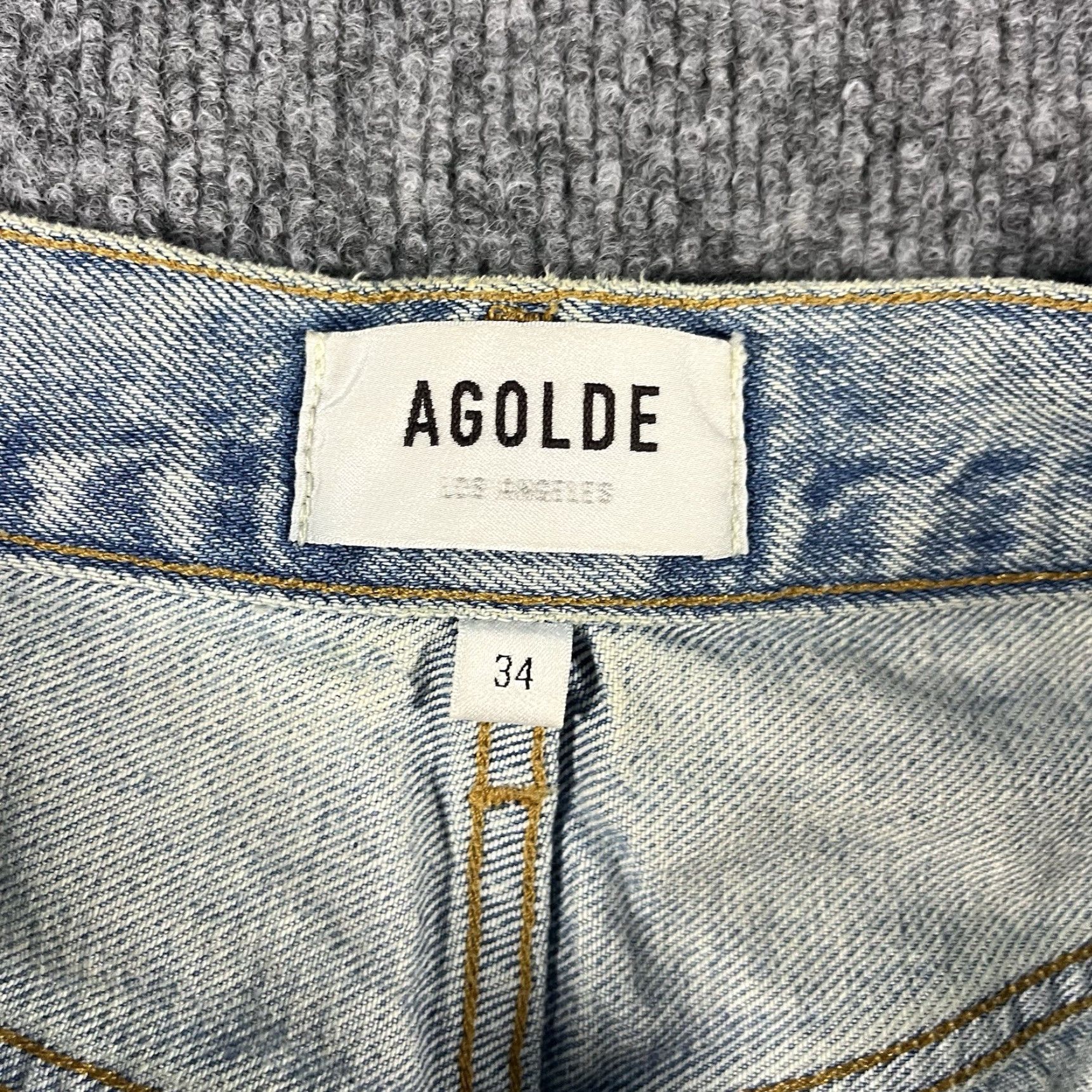 Agolde VINTAGE Agolde Denim Jean Shorts Women's 34 Blue Cut Offs Distressed Button Fly 90s Crop Size 24" / US 00 / IT 34 - 3 Thumbnail