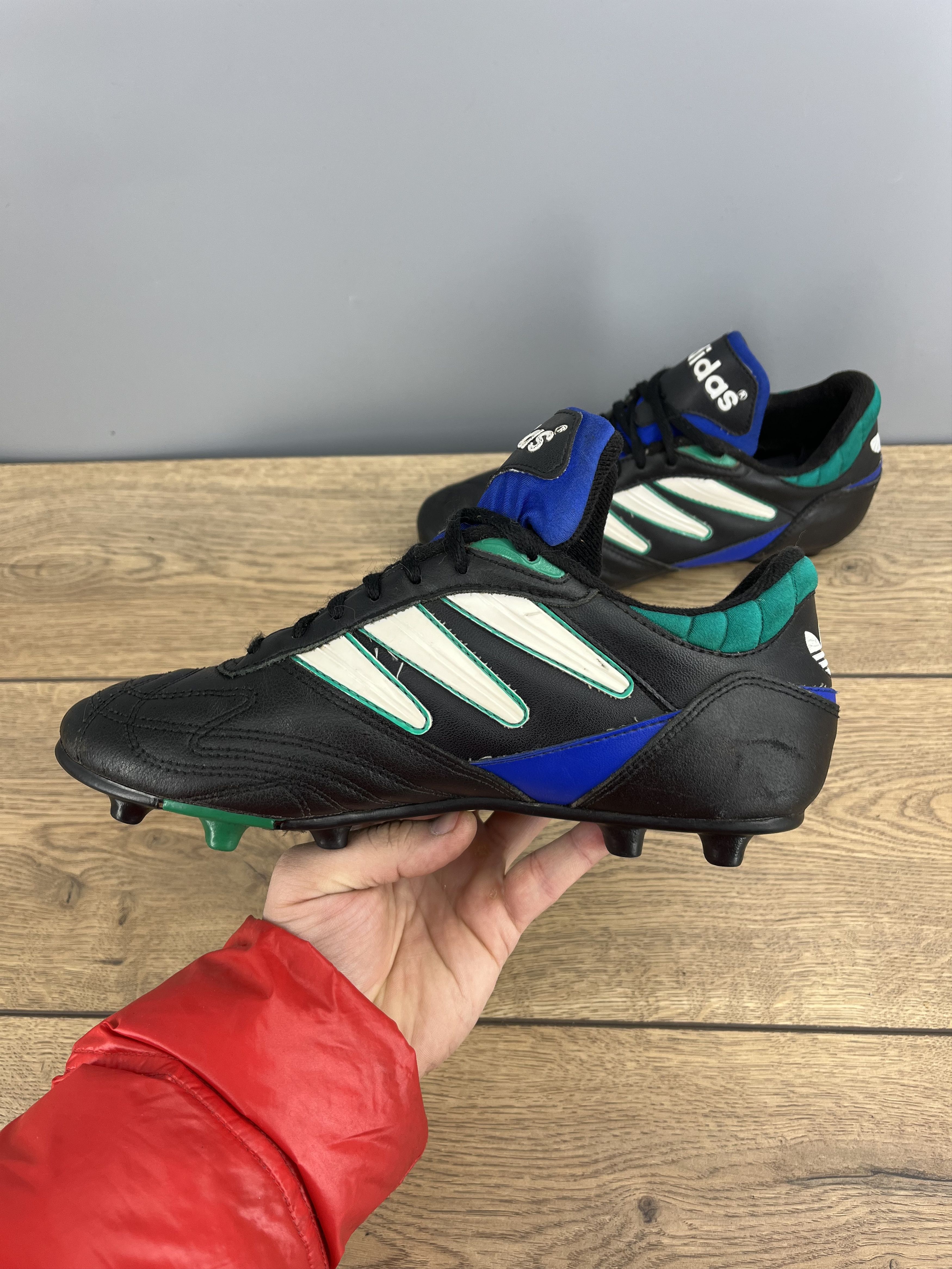 Adidas Vintage adidas Questra Soccer Cleats 1994 Black Blue Green Size US 8.5 / EU 41-42 - 3 Thumbnail