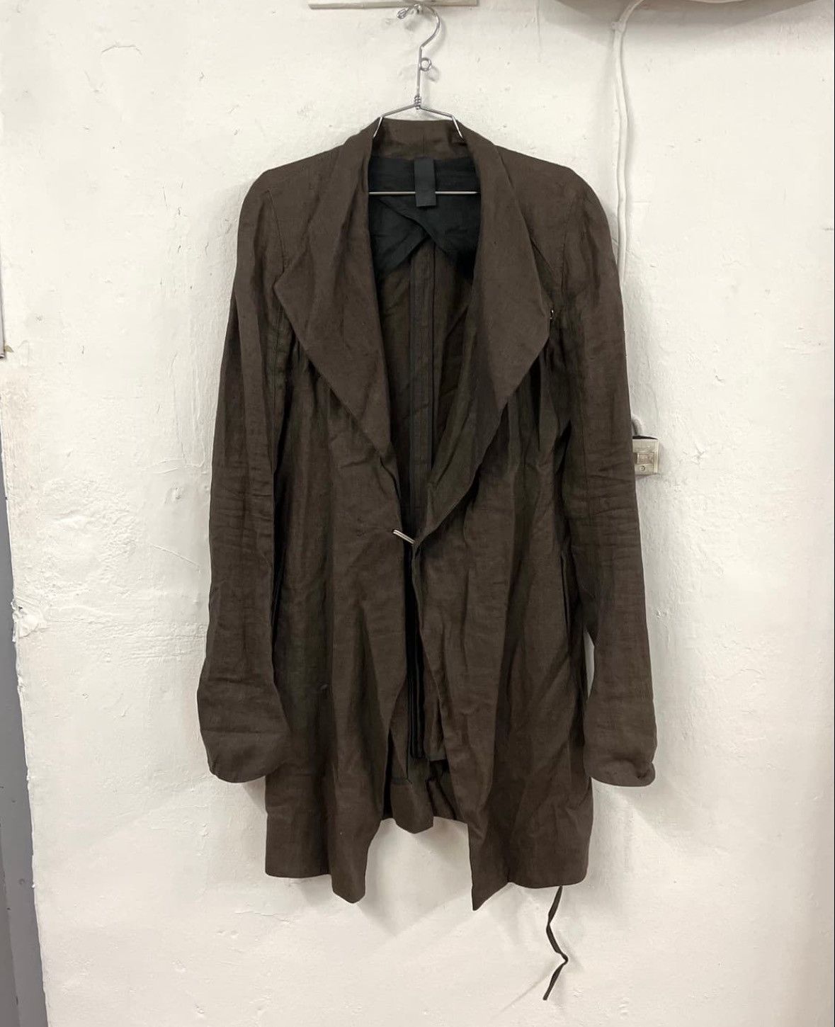 Y/PROJECT Yohan Serfaty Draped Linen Coat