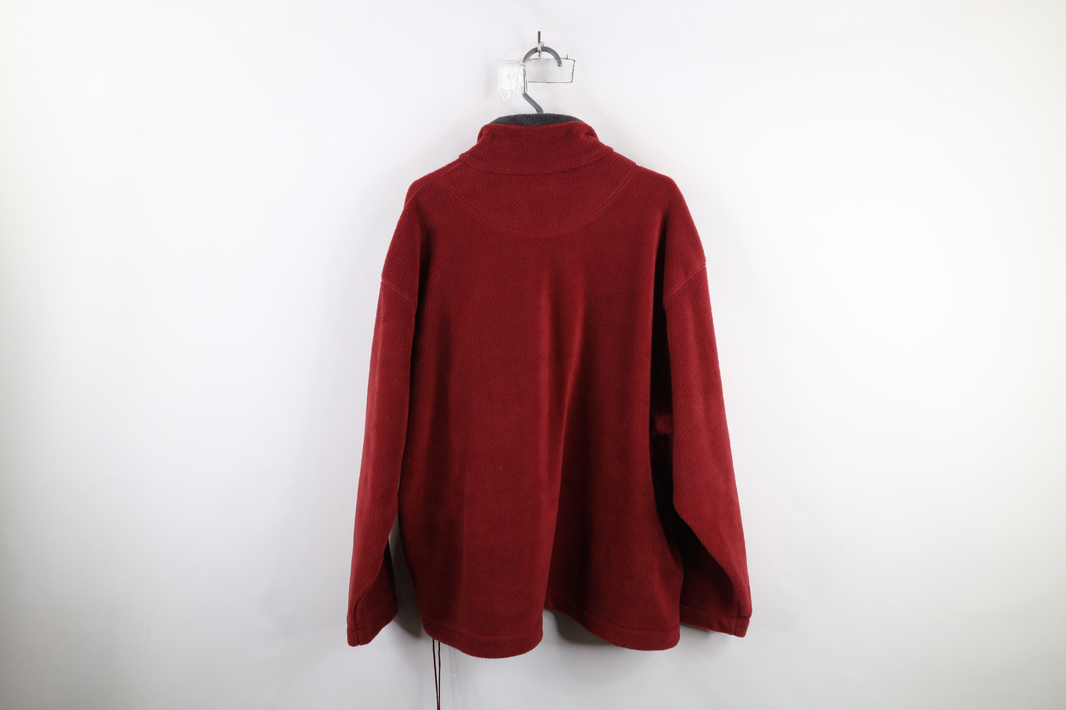 Vintage Vintage 90s Streetwear Baggy Fit Half Zip Fleece Sweater Red Size US XL / EU 56 / 4 - 11 Thumbnail