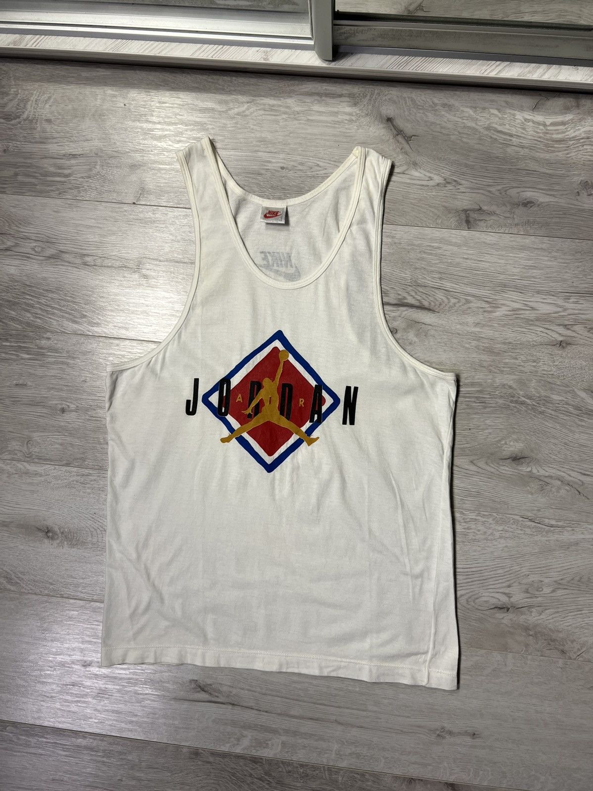 Jordan Brand Vintage Nike 80s JORDAN AIR Big Logo Sleeveless Tank Top Tee Size US M / EU 48-50 / 2 - 1 Thumbnail