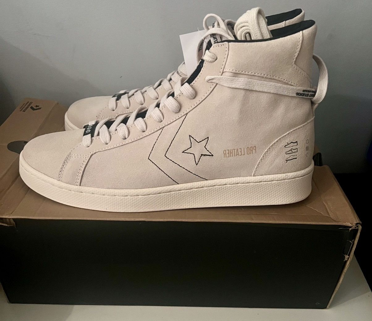 Converse × Midnight Studios Authentic Converse Midnight Studios Pro Leather high egret Size US 10.5 / EU 43-44 - 4 Thumbnail