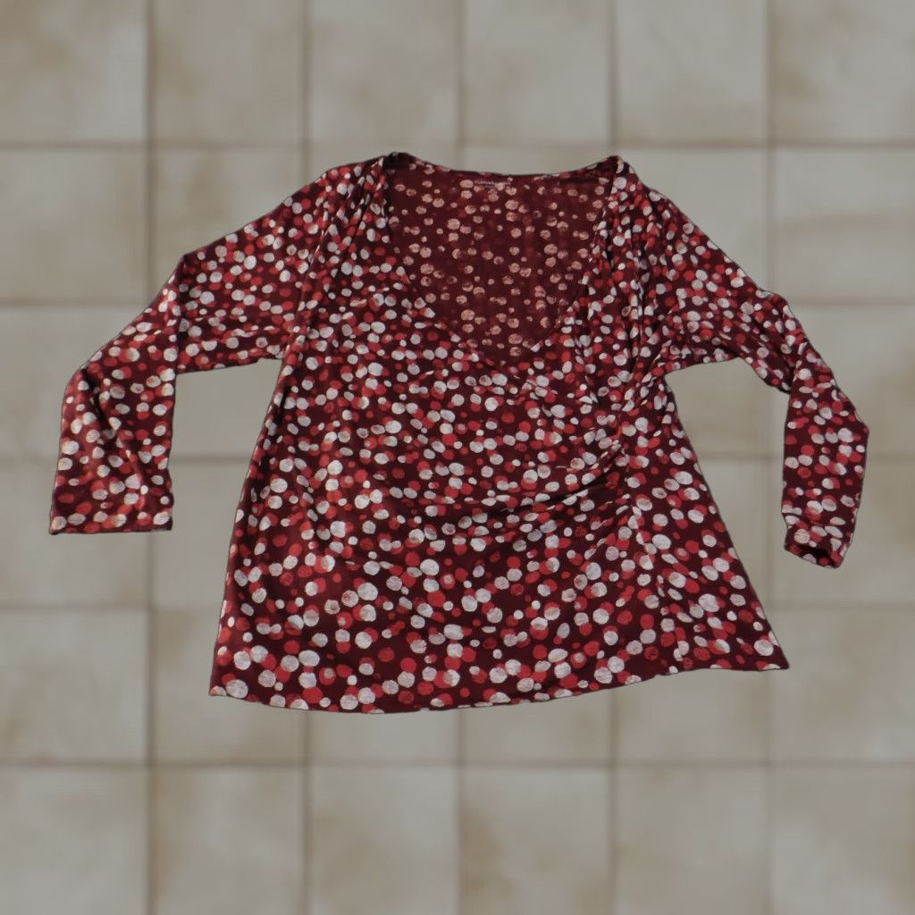 Coldwater Creek Coldwater Creek Shirt Womens Polka Dot 2X Long Sleeve Top Size XXL / US 16-18 / IT 52-54 - 1 Thumbnail