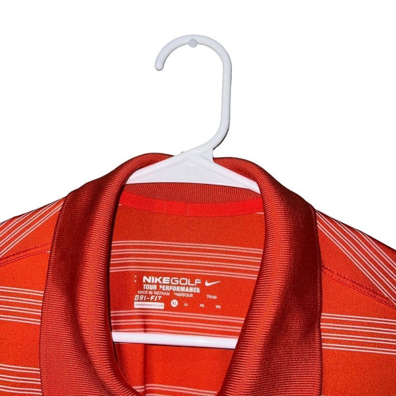 Nike Nike Golf Polo Shirt Mens XL Orange Striped Short Sleeve Size US XL / EU 56 / 4 - 4 Thumbnail