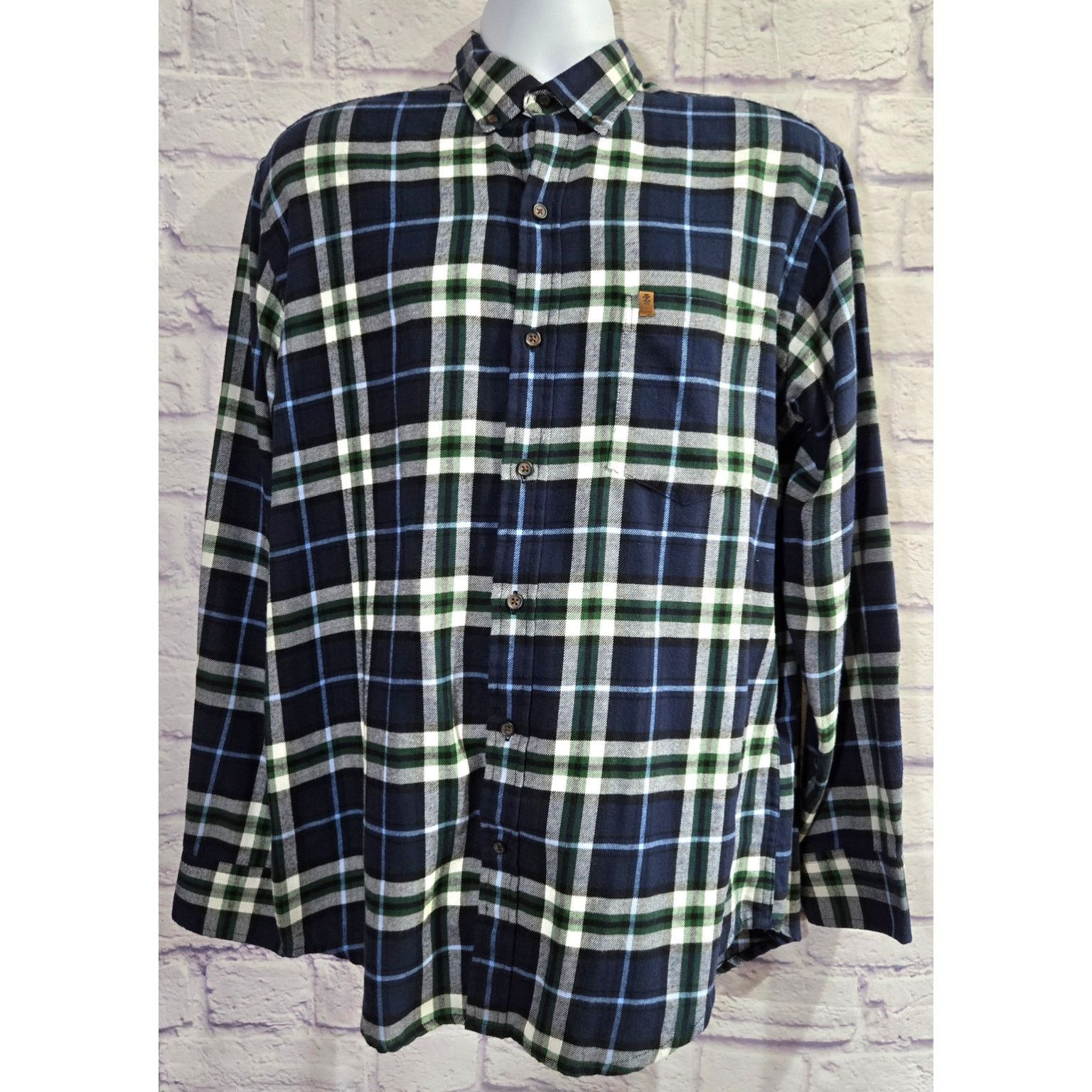 Izod Izod Blue Gray Plaid Flannel Button Men Shirt L Lightweight Size US L / EU 52-54 / 3 - 1 Thumbnail