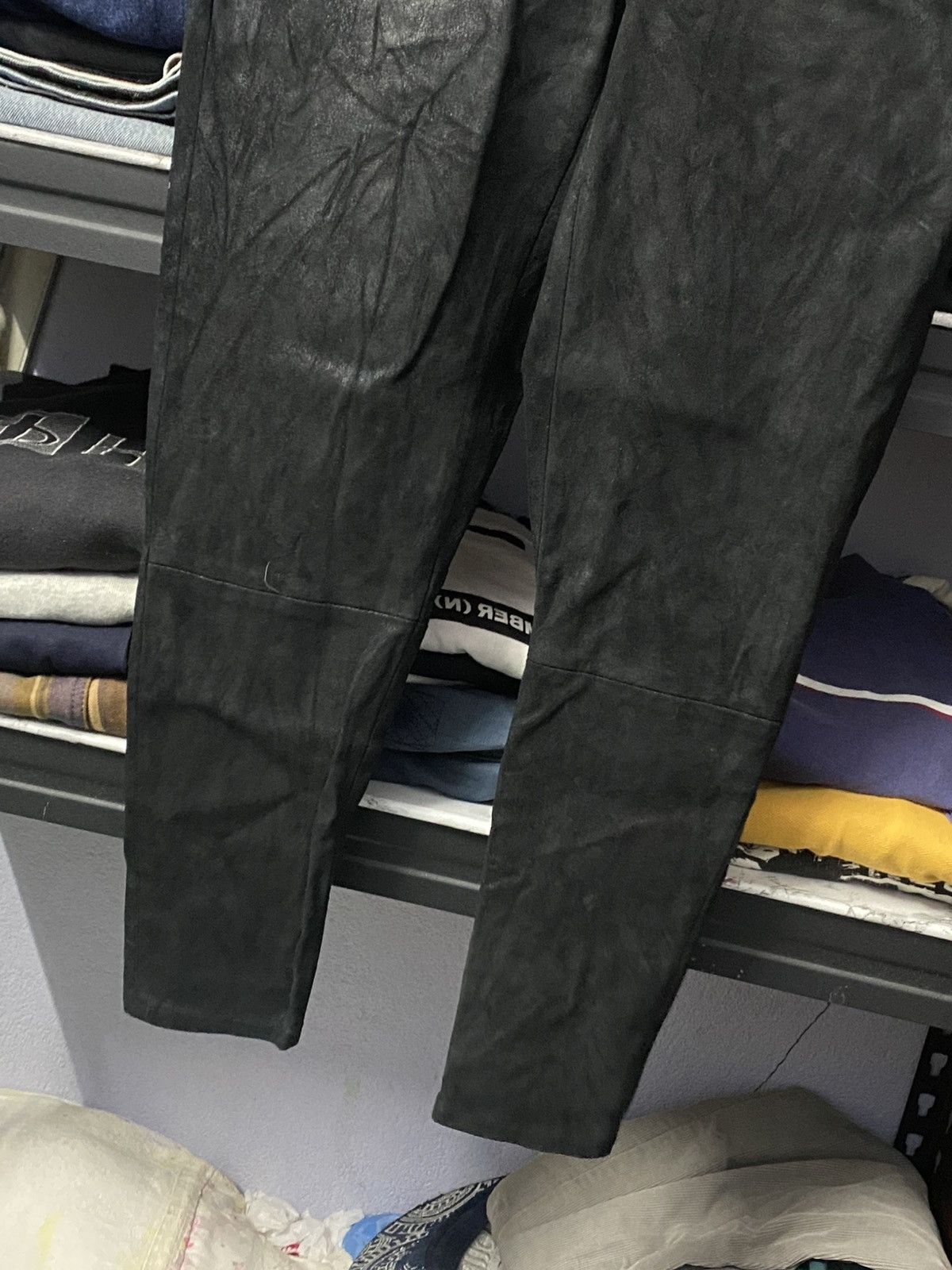 Helmut Lang Helmut Lang Black Shiny Metallic SheepSkins Pants Size US 30 / EU 46 - 5 Thumbnail