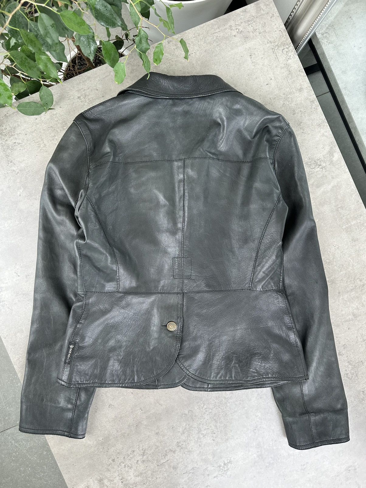 Armani Armani Jeans Vintage Leather Jacket Size S / US 4 / IT 40 - 13 Thumbnail