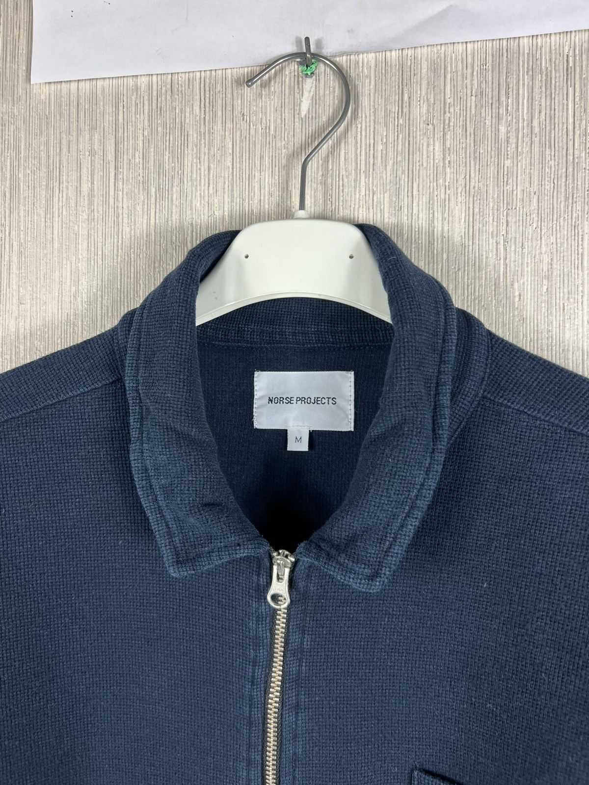 Norse Projects Norse Projects magne fine waffle zip long sleeve navy jacket Size US M / EU 48-50 / 2 - 12 Thumbnail