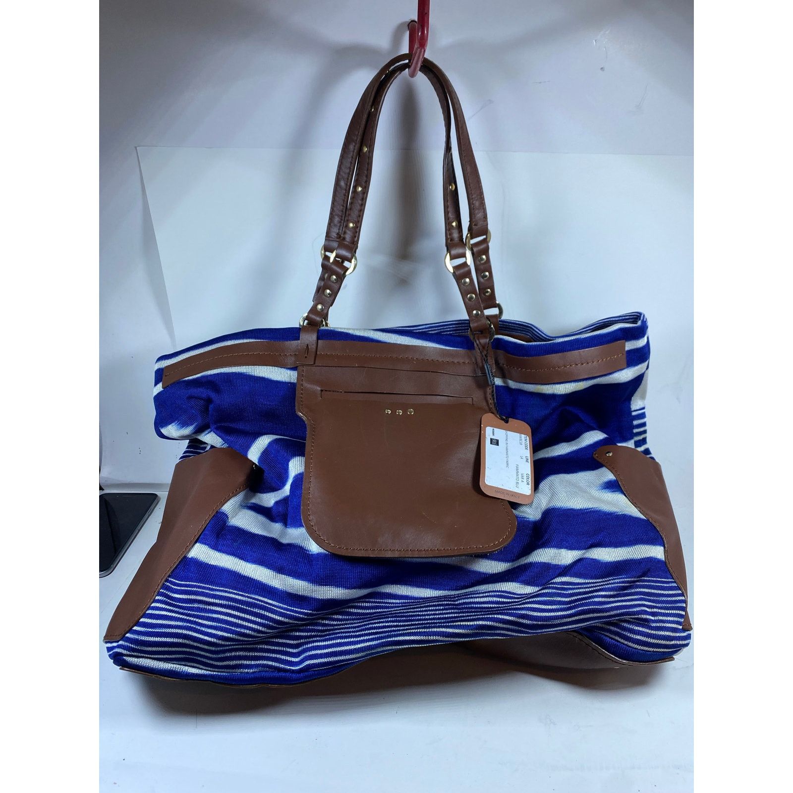 Missoni Missoni Fiammato Blue Striped Bag NWT Size ONE SIZE - 5 Thumbnail