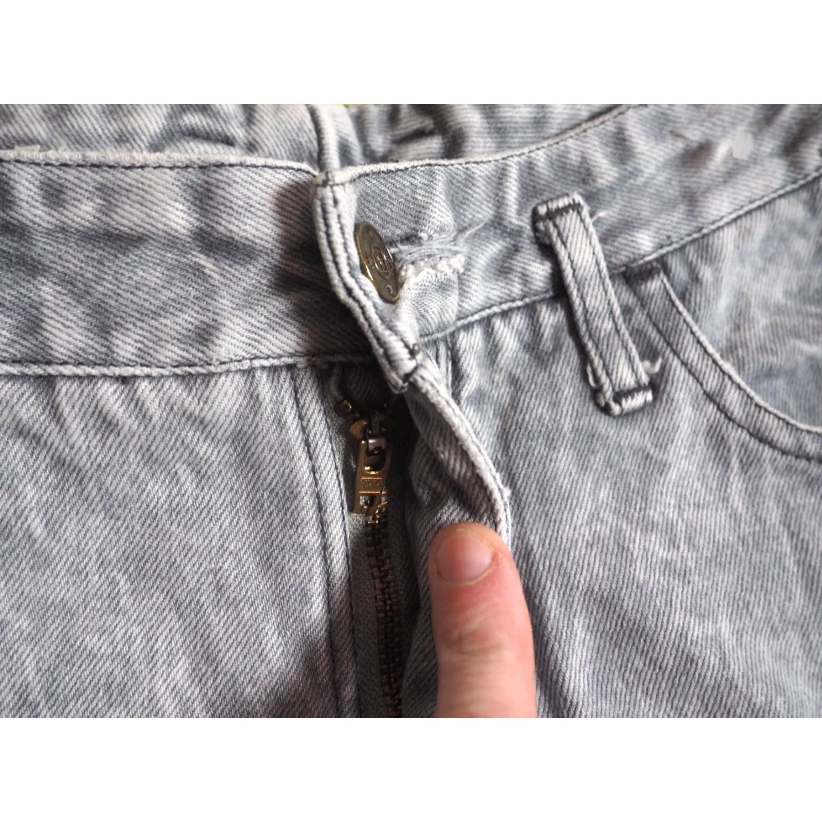 Vintage VINTAGE UnionBay Denim Jeans Pants 28x30 Gray Acid Wash High Waist 1980s Womens Size 28" / US 6 / IT 42 - 6 Thumbnail