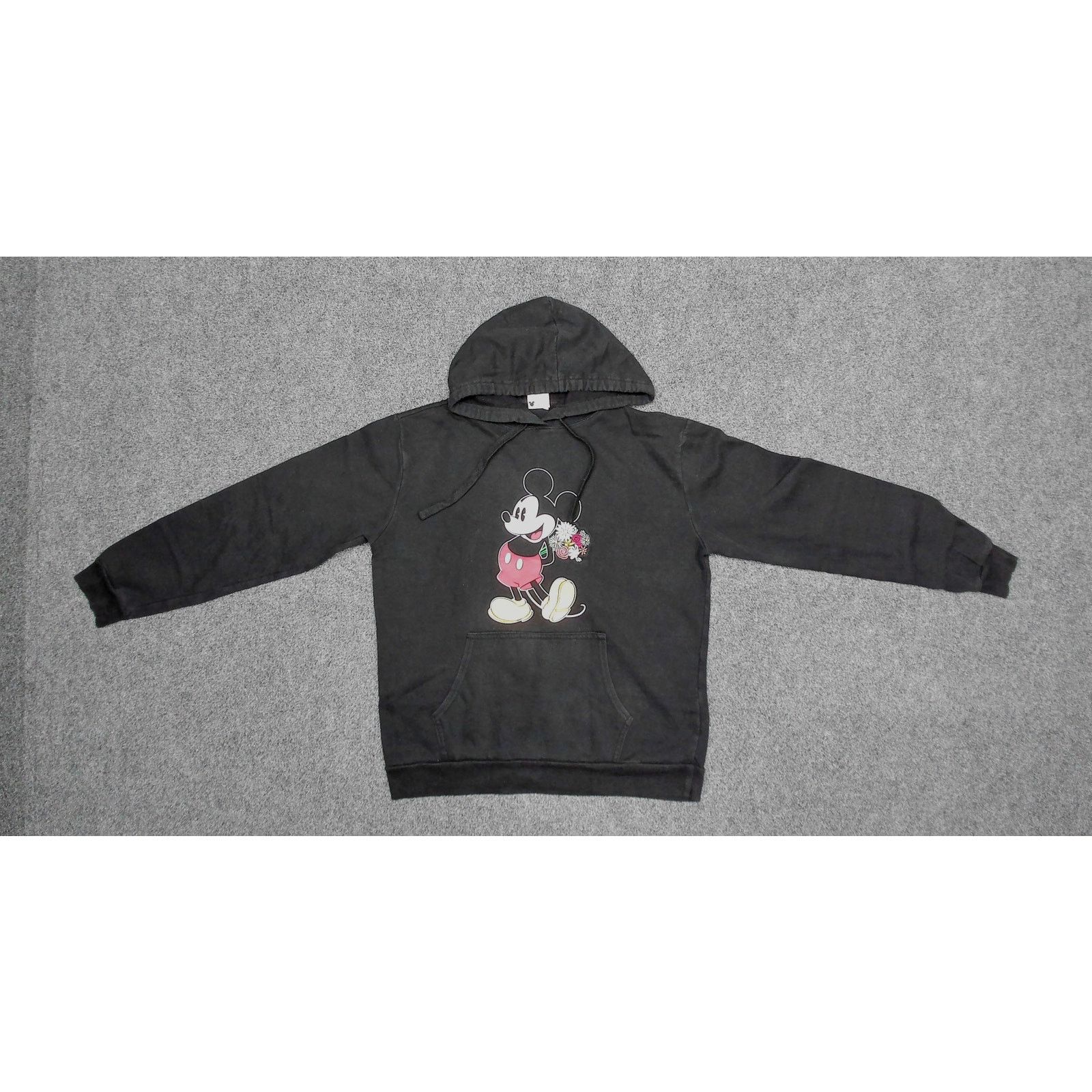 Disney Disney Y2K Faded Black Mickey Mouse Embroidered Hoodie Size L / US 10 / IT 46 - 5 Thumbnail