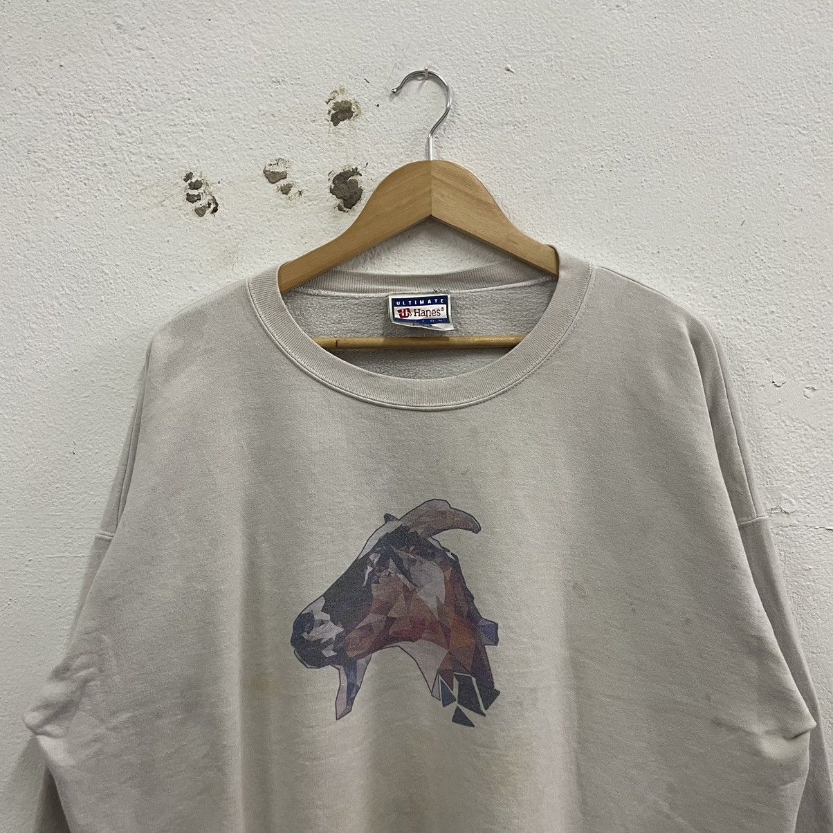 Hanes × Vintage 🔥Trash Vintage Eagle Dirty Crash Sweathshirts By Hanes Size US XL / EU 56 / 4 - 3 Thumbnail