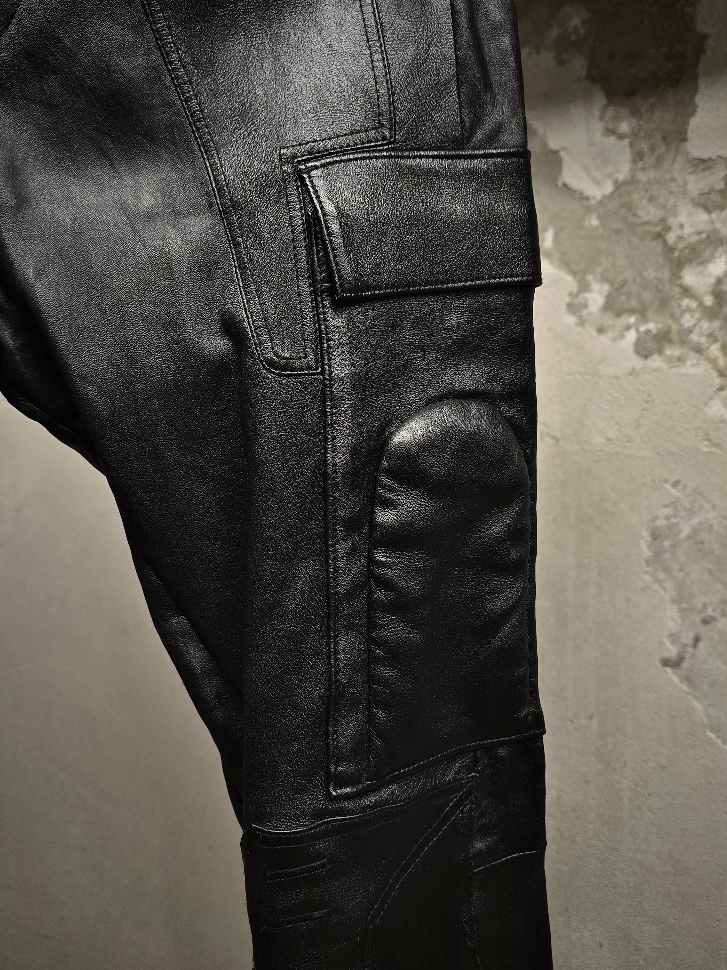 Rick Owens Rick Owens Lambskin Leather Cargo Joggers Size US 28 / EU 44 - 3 Thumbnail