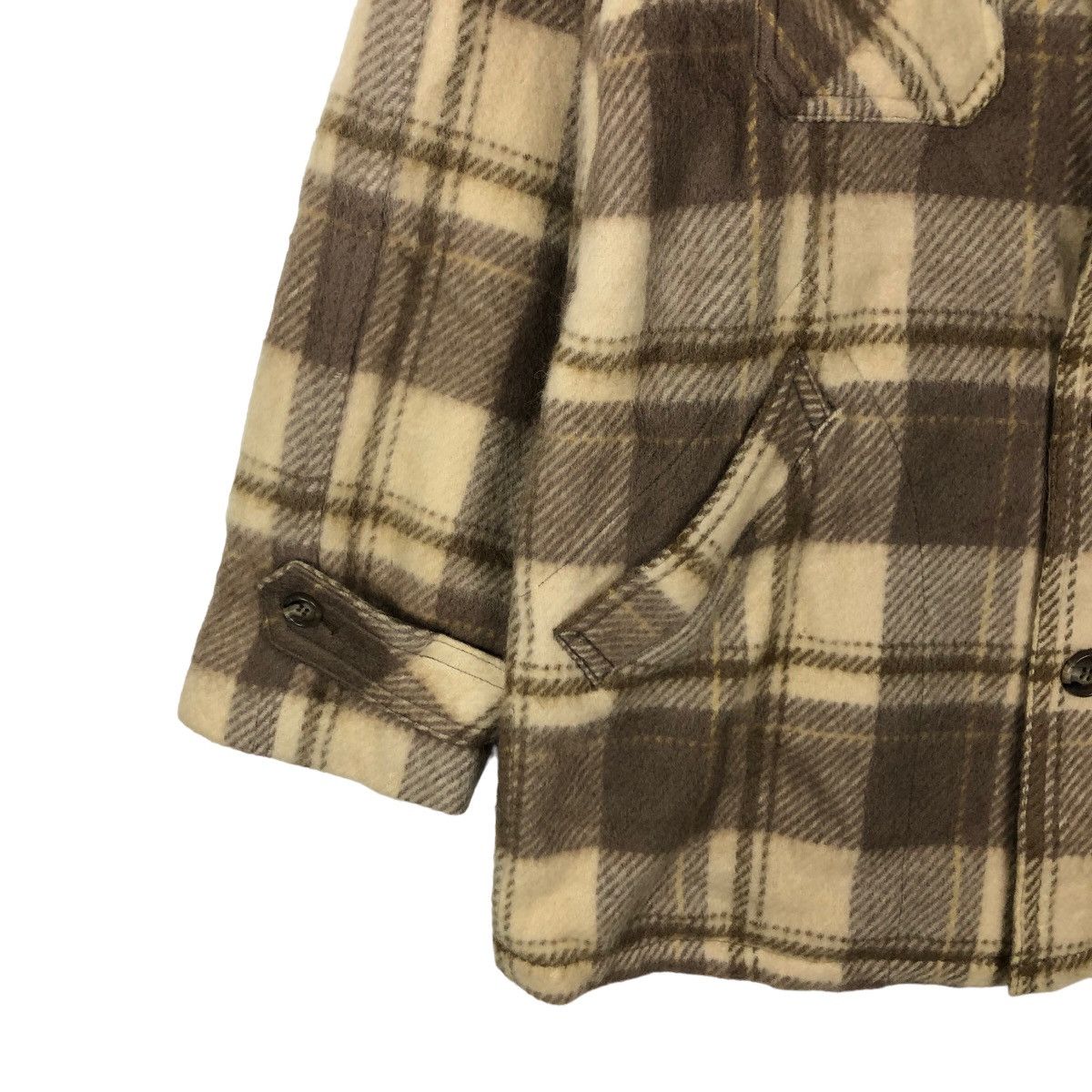 Flannel 🔥VINTAGE FLANNEL JACKET TARTAN DESIGN WOOL MINK FUR LINING Size US L / EU 52-54 / 3 - 3 Thumbnail