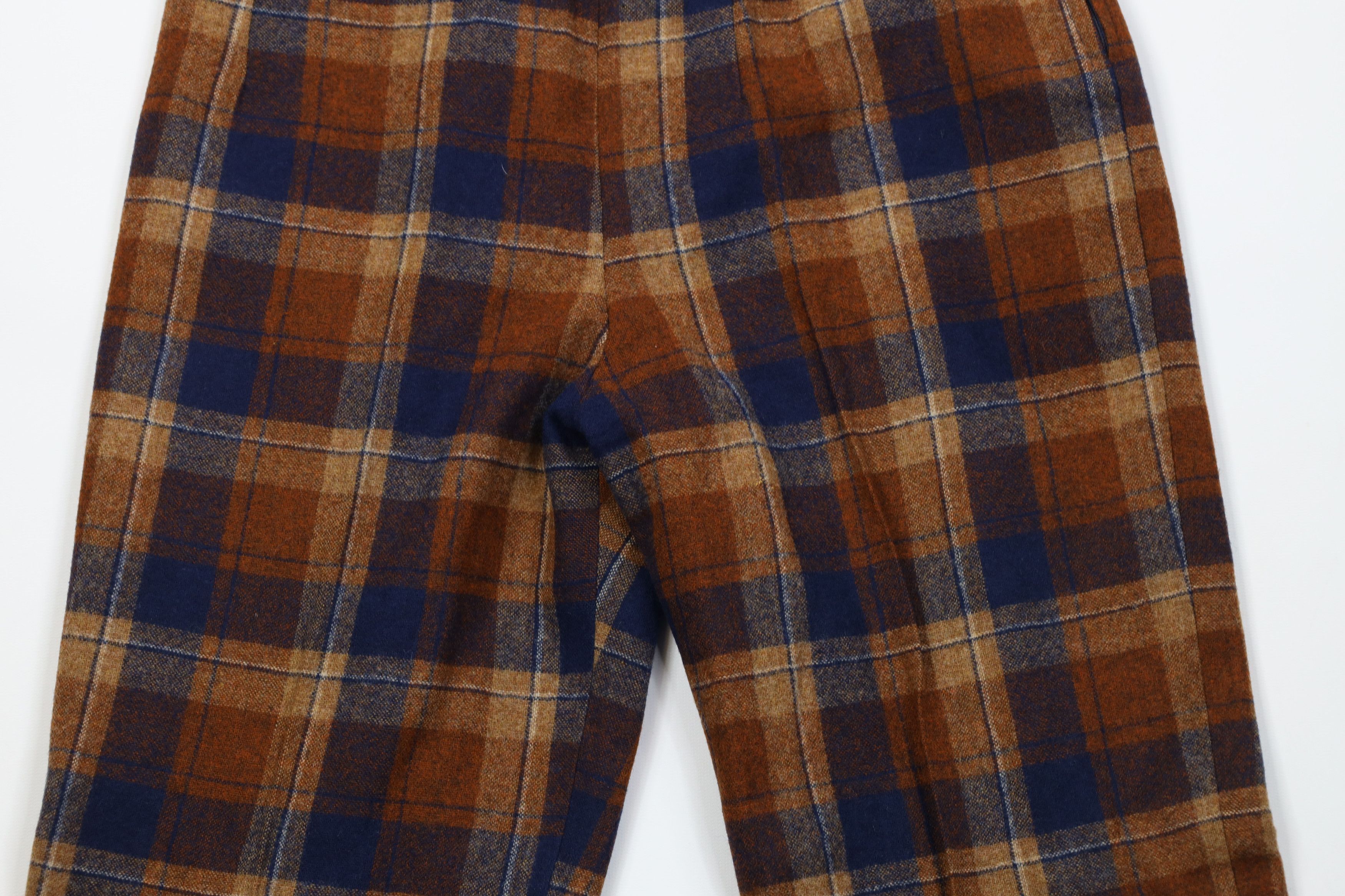 Vintage Vintage 60s Streetwear Bell Bottoms Pants Plaid USA Size 26" / US 2 / IT 38 - 3 Thumbnail