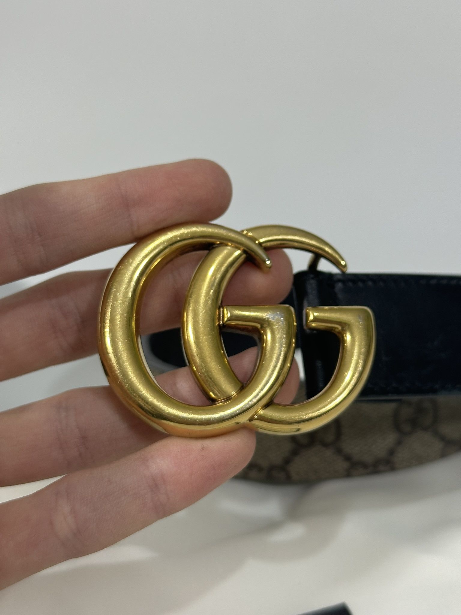 Gucci Gucci Belt Marmont Supreme GG Monogram Canvas Beige Size ONE SIZE - 5 Thumbnail