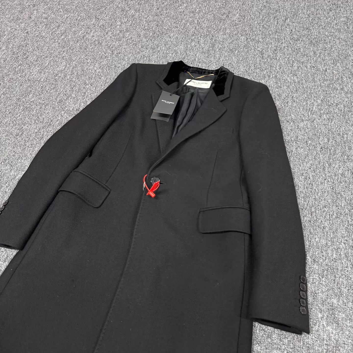 Saint Laurent Paris Saint Laurent Velvet Collar Longline Blazer Size 38 Size XS / US 0-2 / IT 36-38 - 3 Thumbnail
