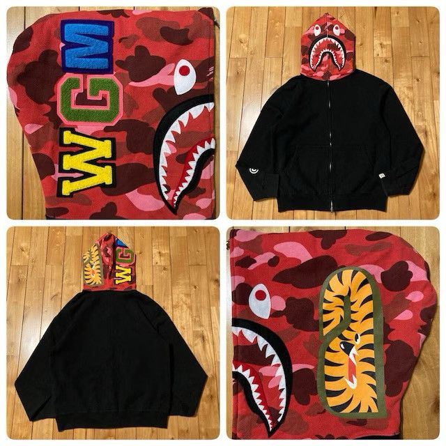 Bape 🔥NFS limited🔥 BAPE Pharrell Camo Shark Full Zip Hoodie NIGO Size US M / EU 48-50 / 2 - 1 Thumbnail