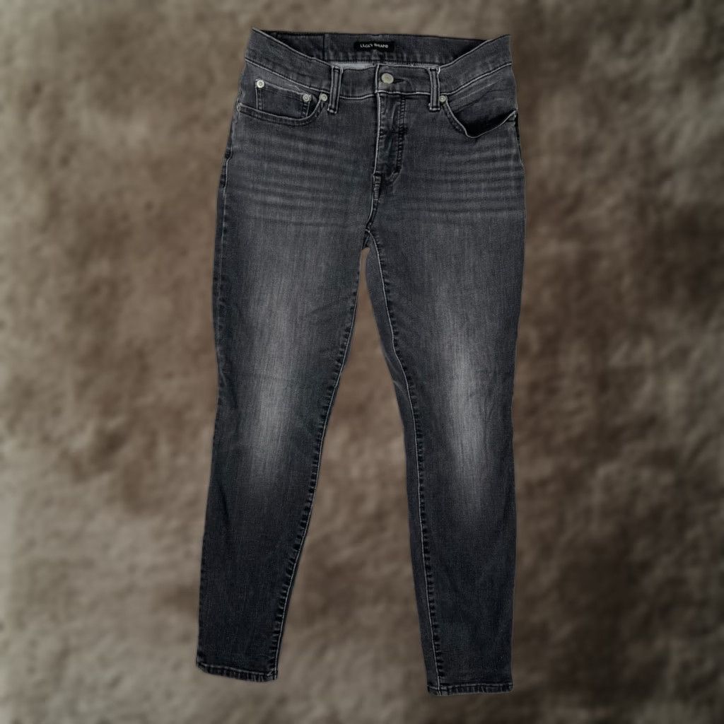 Lucky Brand Lucky Brand Jeans Women’s 6/28 Black Ava Mid Rise Skinny Ankle Stretch Denim Jeans Pants Black 28W 25in Inseam Slim 5-Pocket Stretch Denim Size 28" / US 6 / IT 42 - 1 Thumbnail