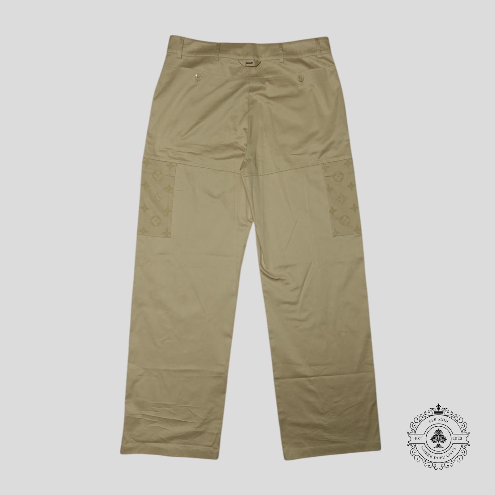 Louis Vuitton Louis Vuitton Monogram Flocked Workwear Pants in Beige Size US 34 / EU 50 - 2 Thumbnail